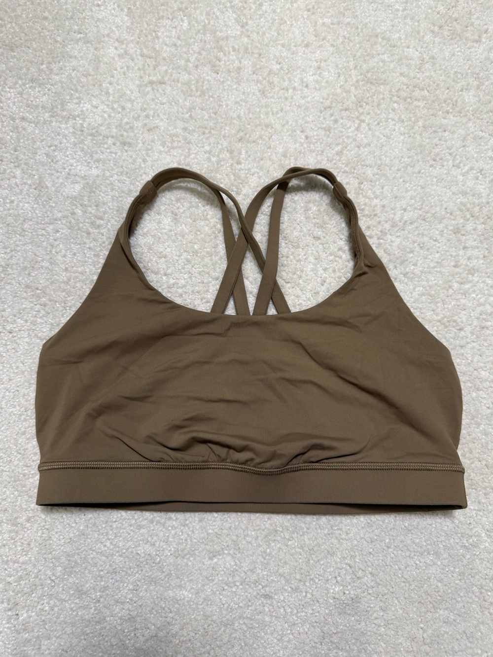 Lululemon Energy Sports Bra *Medium Support, B-D Cups Tan Size 8 - Picture 2 of 4